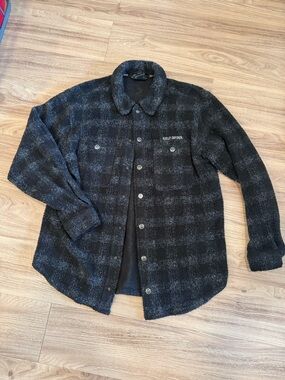 Harley-Davidson Black Plaid Sherpa Shirt Jacket